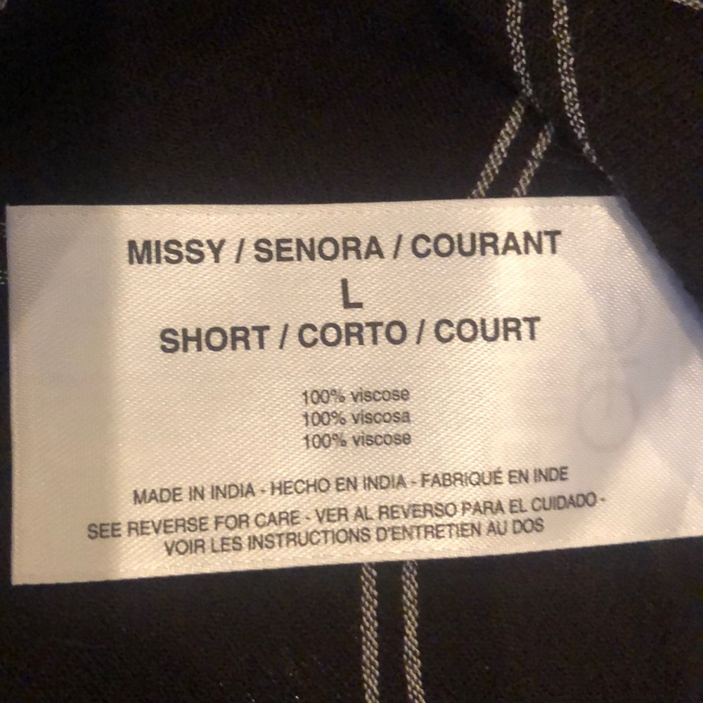 Nine West Top Partial Button Down Plaid Shirt - image 3